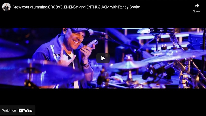 Grow your drumming GROOVE, ENERGY, and ENTHUSIASM with Randy Cooke